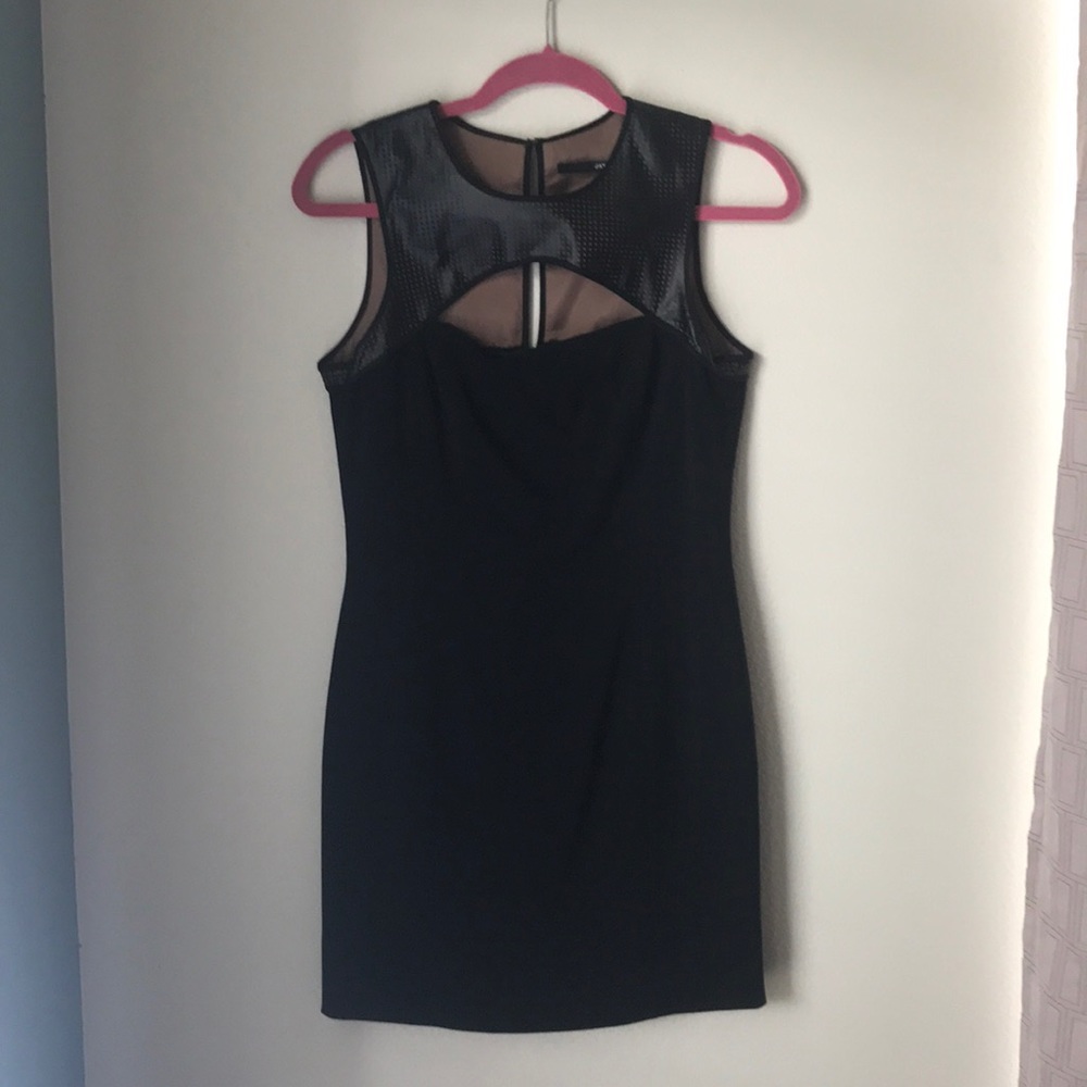 Jay Godfrey Black Dress With Faux Leather Top